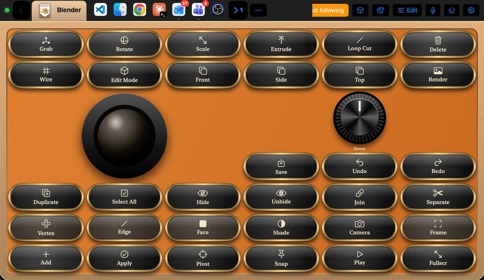 Blender layout in the Retro Classic Leather theme