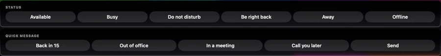 Status and quick-message strips